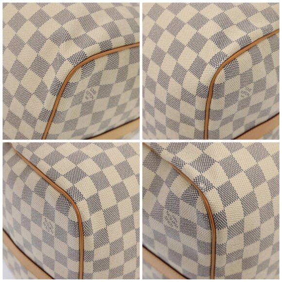 LOUIS VUITTON Damier Azur Keepall Bandouliere 55 Boston Bag N41429 Auth 78568SAV - Picture 14 of 16